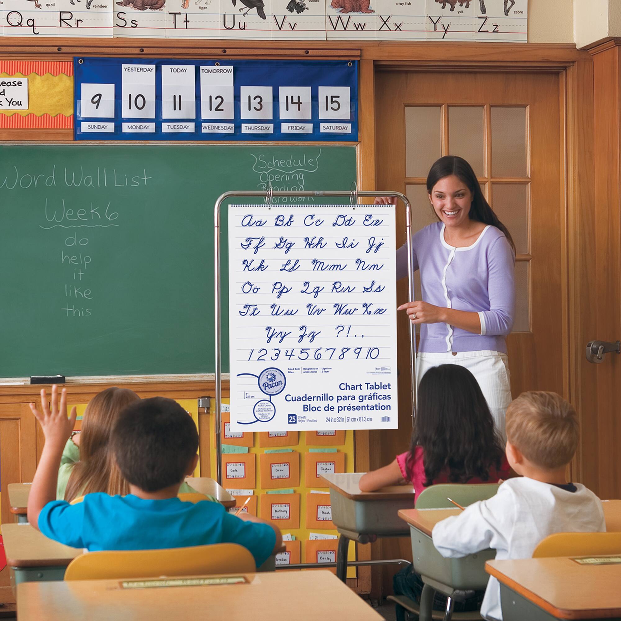 Pacon® 24" x 32" Cursive Cover Ruled Chart Tablets, 2 Packs of 25